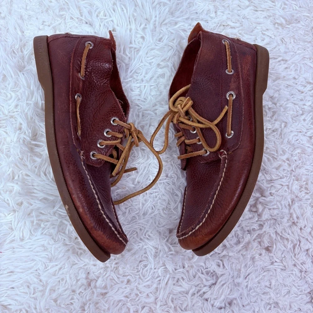 SPERRY TOPSIDER Men's Brown Leather Boat Shoes size 9.5